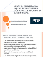 Dimenciones de La Organización (Contextuales y Estructurales