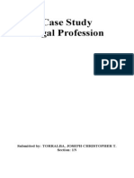 Case Study Legal Profession: Submitted By: Torralba, Joseph Christopher T. Section: 1N