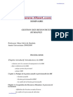 Cours Gestion Des Ressources Humaines