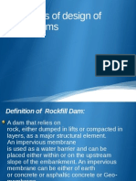 Principles of Design of Rockfilldams