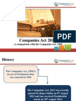 A Comparison With The Companies Act, 1956