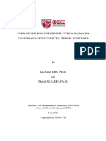 User Guide For UPM Thesis Template