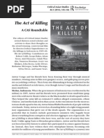 Indonesia Roundtable The Act of Killing at Critical Asian Studies 46, No. 1 (2014)