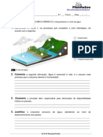 Ficha1 - Importância e Ciclo Água