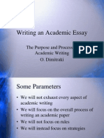 Writing An Academic Essay