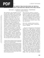 Harrison & Westwood (2009) Preventing Vicarious Traumatization of Mental Health Therapist