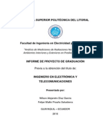 Analisis de Mediciones de Radiaciones No Ionizantes en Ambientes Interiores y Exteriores en Predios de La Espol