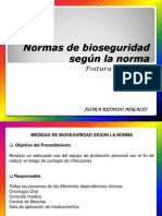 Normas de Bioseguridad Postura de Guantes