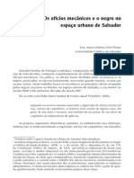 Os Ofícios Mecânicos e o Negro No Espaço Urbano de Salvador