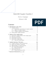 Complex Variables by Linda Cummings