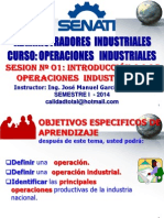 Operaciones Industriales - Sesion 01 - Introduccion A Las Operaciones Industriales