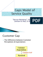 The Gaps Model of Service Quality