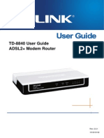 TD-8840 User Guide ADSL2+ Modem Router