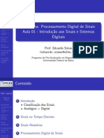 Processamento Digital de Sinais Aula01 Simas Ufba