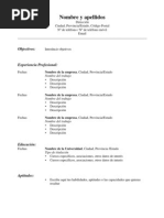 Resume Estandar Espanol