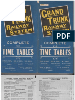 1899 Grand Trunk Railway System Timetable