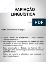 A Variação Linguística