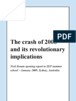 The Crash of 2008 and Its Revolutionary Implications