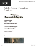 Religión, Ateísmo y Pensamiento Dogmático PDF