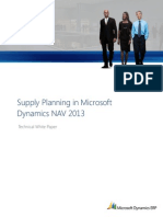 Supply Planning in Microsoft Dynamics NAV 2013