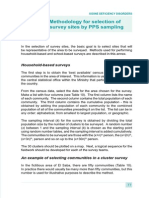 Methodology For Selection of Survey Sites by PPS Sampling: Annex