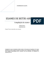 Exames de Betão Armado I - Compilação 2012-Vii-30 PDF