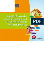 Manual de Intervencion en Centros de Atencion Residencial de Niños, Niñas y Adolescentes Sin Cuidados Parentales