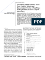 Simultaneous Measurements of The Solid Particles Velocity and Concentration Profiles in Two Phase Flow by Pulsed Ultrasonic Doppler Velocimetry