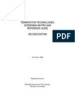 Remediation Technologies Screening Matrix