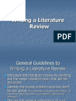 Writing A Literature Review