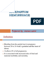 Antepartum Hemorrhage