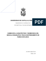 Cambios en La Arquitectura y Biomecanica Del Musculo Esqueletico Tesis