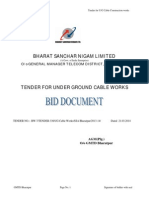 BSNL Bharatpur UG Cable Tender 2014