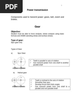 Power Transmission: Components Used To Transmit Power: Gears, Belt, Clutch and Brakes