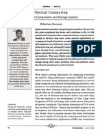 Optical Computing: 1. Optical Components and Storage Systems