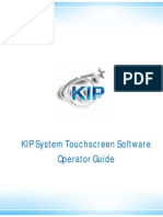 KIP Systems Touchscreen Operators Guide