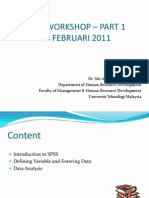 Introduction To SPSS 1