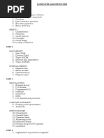 Computer Architecture Syllabus