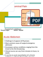 Acute Abdominal Pain: Presented by Dr. Kolahdouzan Thoracic Surgen Alzahra Hospital