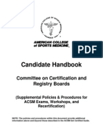 Candidate Handbook: Committee On Certification and Registry Boards