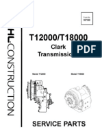 Telescopic Handler T12000 T18000 Clark Transmissions Parts Manual