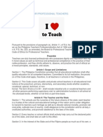 Code of Ethics For Teachers