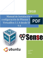 Manual de Instalacion de Pfsense en VirtualBox Desde Ubuntu 9.4