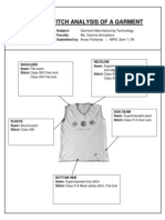 Seam and Stitch Analysis of A Garment