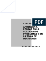 Aprender A Pensar en La Solucion de Problema y en La Toma de Decisiones