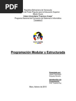 Programacion Modular y Estructurada