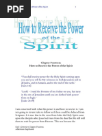 How To Receive The Power of The Spirit