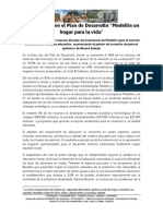 La Educación en El Plan de Desarrollo "Medellín Un Lugar para La Vida