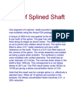 Fea of Splined Shaft