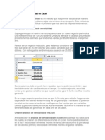 Análisis de Sensibilidad en Excel